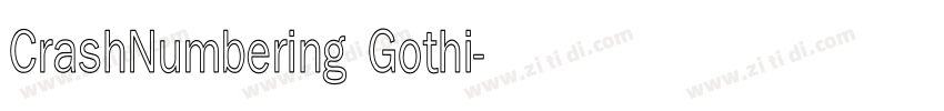 CrashNumbering Gothi字体转换